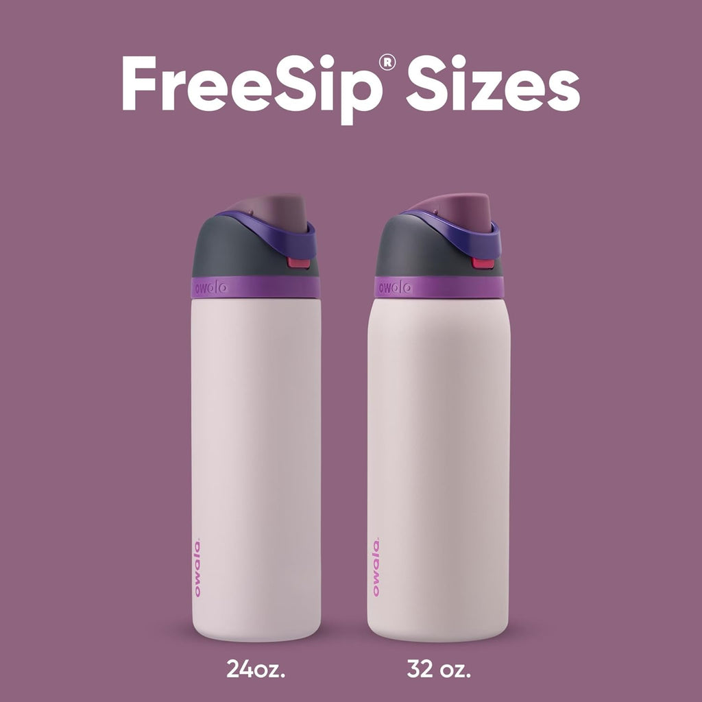 Owala FreeSip Insulated Stainless Steel Water Bottle with Straw, BPA-Free Sports Water Bottle, Great for Travel, 24 Oz, Denim