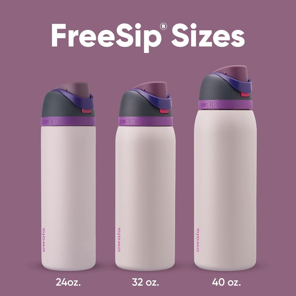 Owala FreeSip Insulated Stainless Steel Water Bottle with Straw, BPA-Free Sports Water Bottle, Great for Travel, 24 Oz, Denim