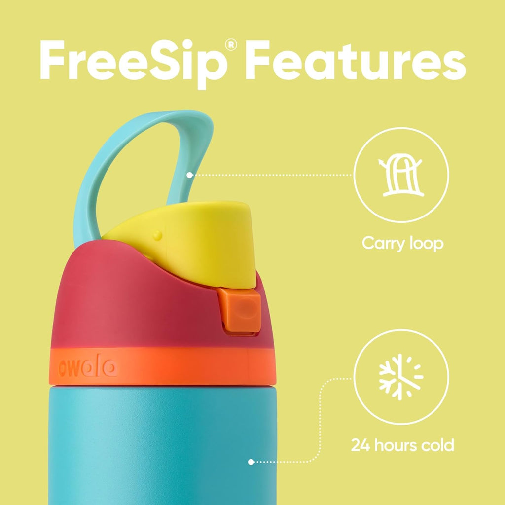 Owala FreeSip Insulated Stainless Steel Water Bottle with Straw, BPA-Free Sports Water Bottle, Great for Travel, 24 Oz, Denim