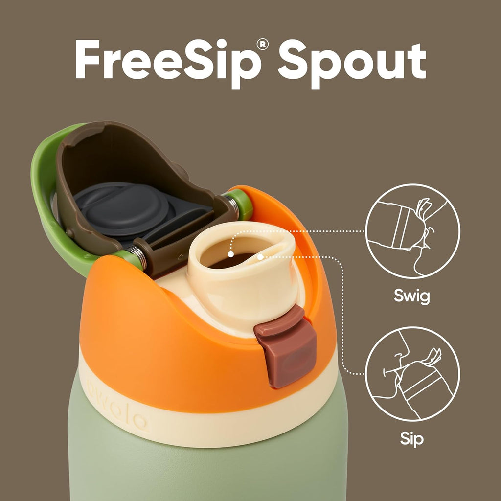 Owala FreeSip Insulated Stainless Steel Water Bottle with Straw, BPA-Free Sports Water Bottle, Great for Travel, 24 Oz, Denim