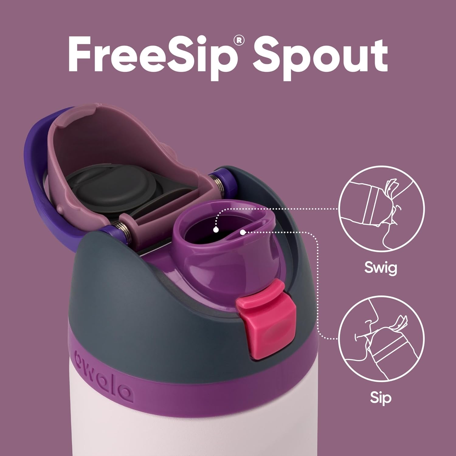 Owala FreeSip Insulated Stainless Steel Water Bottle with Straw, BPA-Free Sports Water Bottle, Great for Travel, 24 Oz, Denim