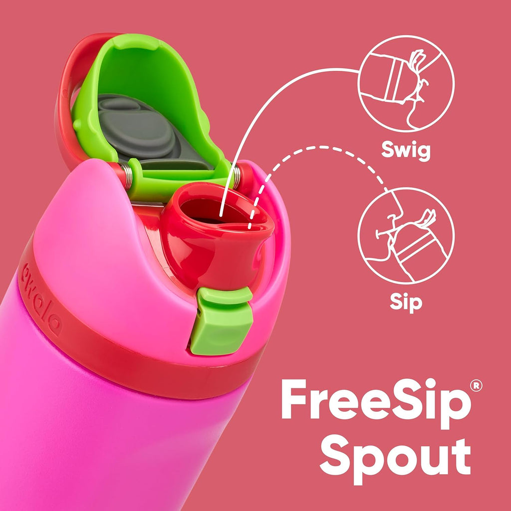 Owala FreeSip Insulated Stainless Steel Water Bottle with Straw, BPA-Free Sports Water Bottle, Great for Travel, 24 Oz, Denim