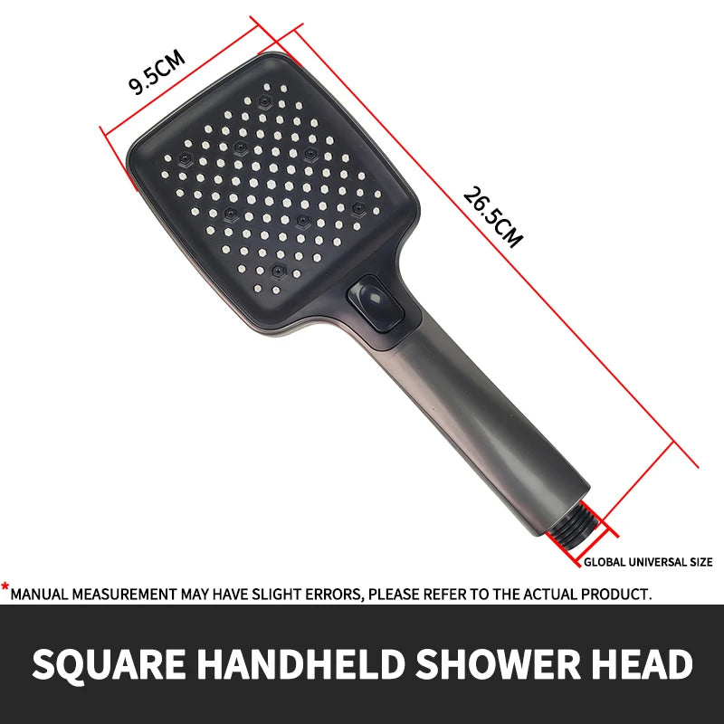 360° Swivel Rainfall Shower System, High Pressure Overhead & Multi-Mode Handheld Combo with Universal Fit,Water Saving