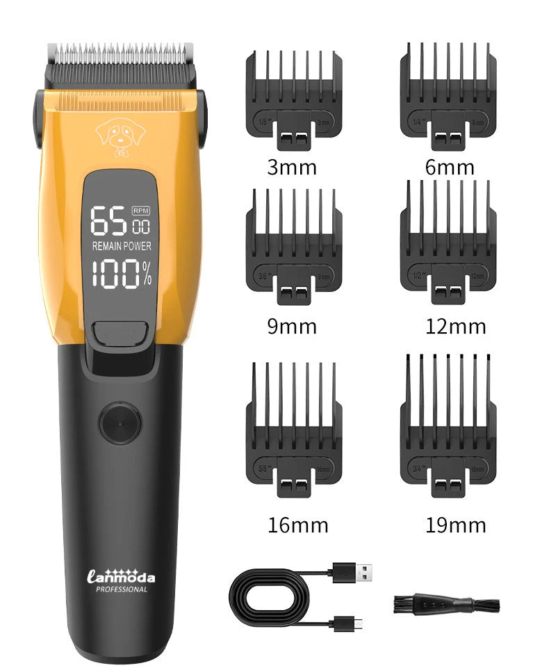 Pet Clipper Professional Dog Hair Trimmer Cat Grooming Shaver Type-C Charged Electric Puppy Cutting Machine for Small Big animal